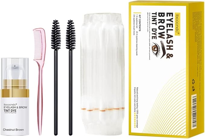 SHEEYOON Eyebrow Tint Cream Professional Brow Eyelash DYE Kit Natural Long Lasting Waterproof Eyebrow Colors Black - Image 1