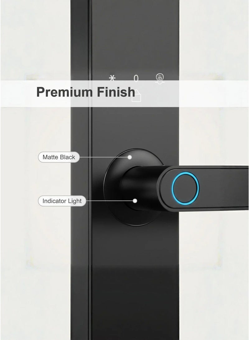 Black Smart WiFi Door Lock ,Tuya APP+Keypad , Auto Lock+One-Touch Unlock , 5050 Mortise , Home/Office - Image 5