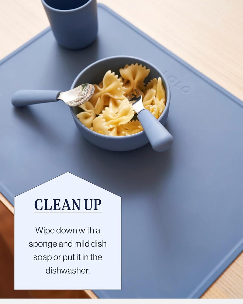 Lalo Silicone Placemat for Toddlers  Babies  NonSlip Kids Placemat for Restaurants  Dining Tables  NonToxic  BPA Free Safe  for Ages of 4 Months and Up  Sage - Image 4