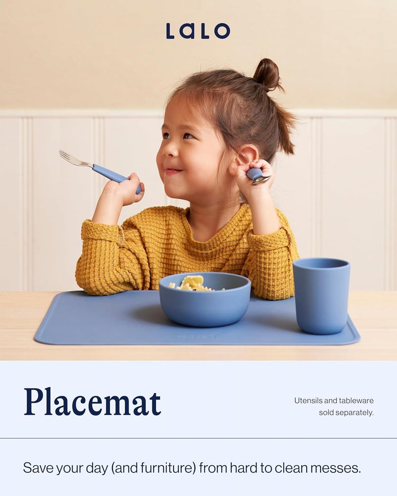 Lalo Silicone Placemat for Toddlers  Babies  NonSlip Kids Placemat for Restaurants  Dining Tables  NonToxic  BPA Free Safe  for Ages of 4 Months and Up  Sage - Image 2