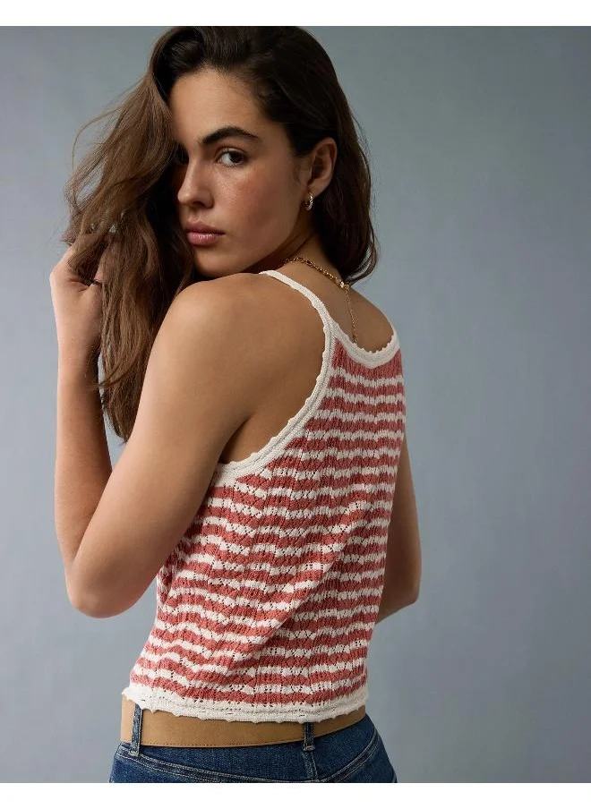 امريكان ايجل Elevate your warm weather wardrobe with this chic tank top, crocheted for a luxe textured look.