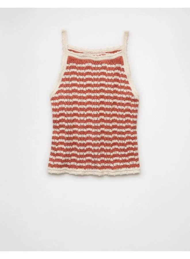 امريكان ايجل Elevate your warm weather wardrobe with this chic tank top, crocheted for a luxe textured look.