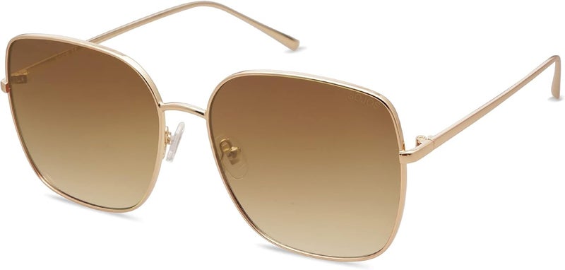 Sojos Trendy Oversized Square Metal Frame Sunglasses for Women Men Retro Big Flat Lens UV Protection Sunglasses SJ1146 - Image 1