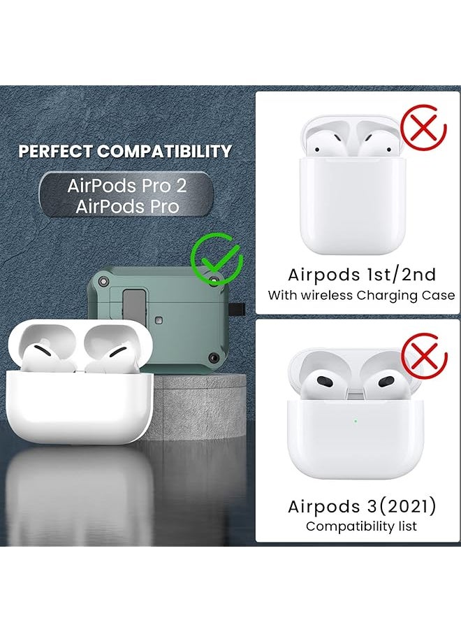 erorex - Airpods Pro Case Cover Secure Lock Olytop Armor Full Body Rugged Airpod Pro Protective Case Men With Carabiner Cool Air Pods Pro Shockproof Shell Case For Airpods Pro 2019 - Image 1