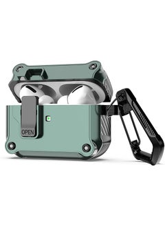 Airpods Pro Case Cover Secure Lock Olytop Armor Full Body Rugged Airpod Pro Protective Case Men With Carabiner Cool Air Pods Pro Shockproof Shell Case For Airpods Pro 2019