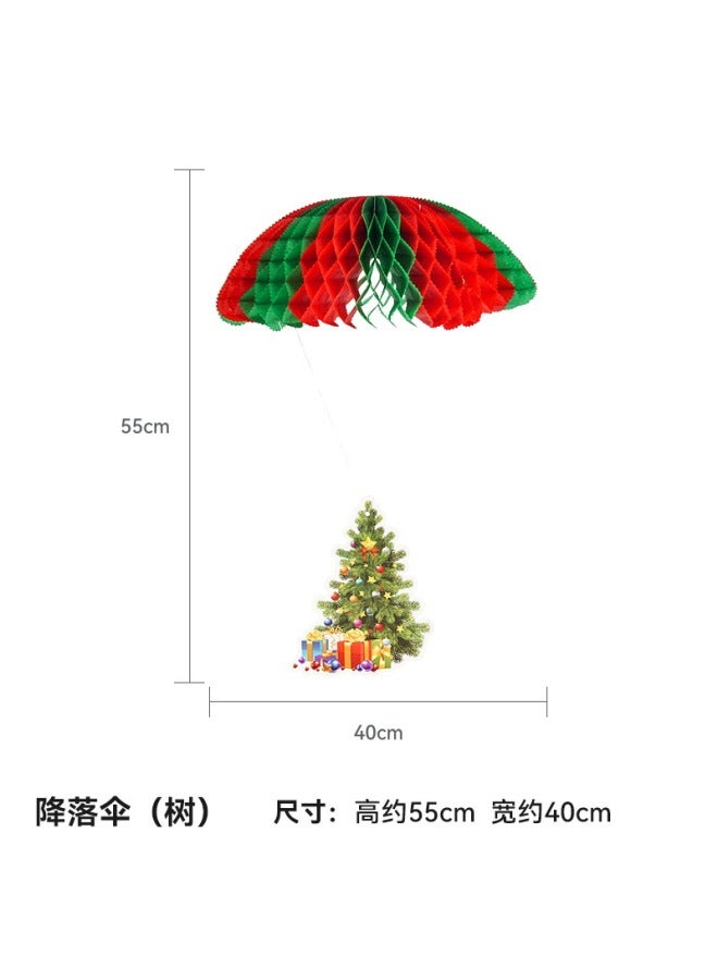 Autonomy Christmas Decoration Props Wall Flower Hanging Decoration Classroom Scene Layout Window Flag Honeycomb Ball Photo Props - Image 1