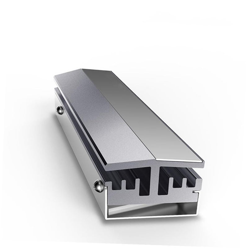 مشتت حرارة من الألومنيوم M2 2280 للوحة التخزين من نوع SSD، مخصص لأجهزة الكمبيوتر الداخلية ومحطات العمل والألعاب، باللون الفضي الرمادي - Image 2