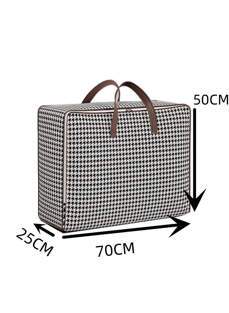 LuckSa 4pcs Quilt Storage Bags Extra Large Storage Laundry Bags – Big Moving Bags with Zipper & Handles -Shopping Reusable Storage Zip Bag, Heavy Duty Organizer Bags for Quilts Blankets Pillows Cloths - Image 3