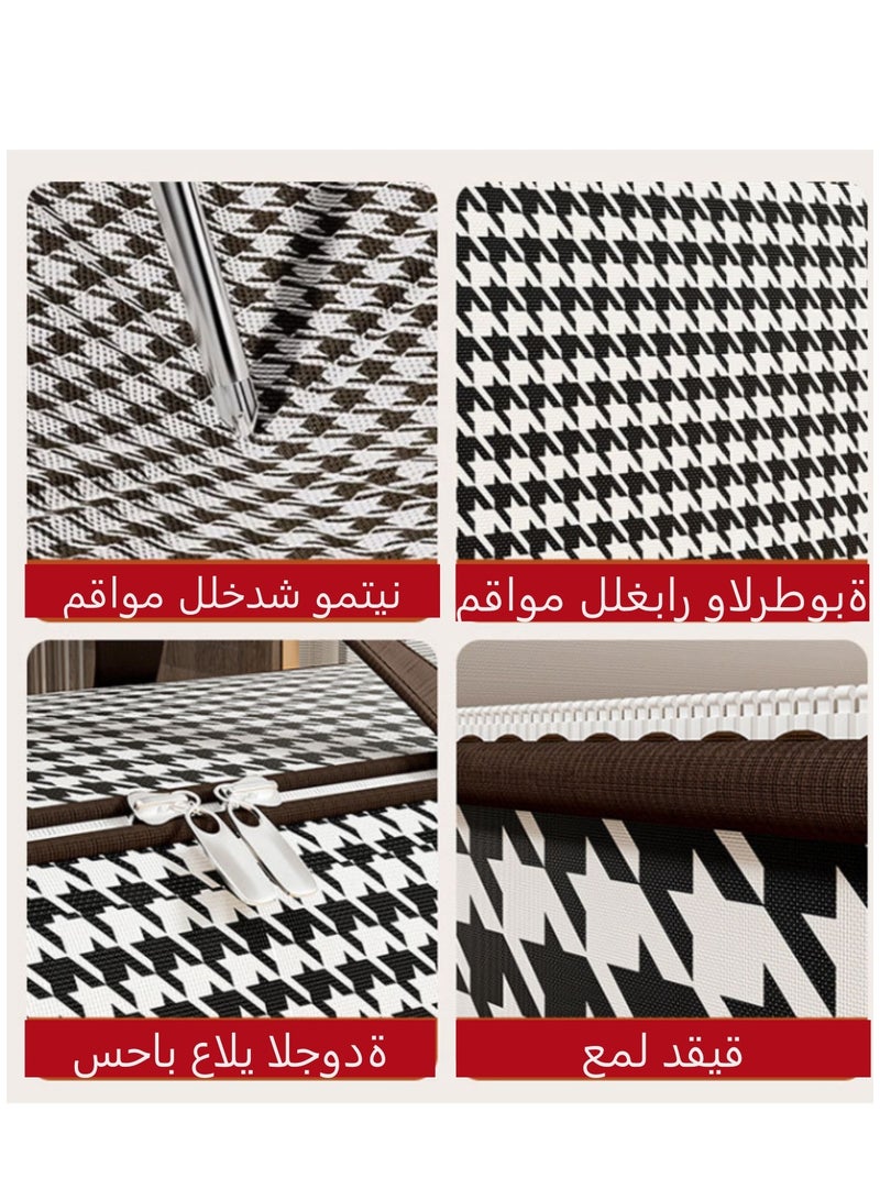 LuckSa 4pcs Quilt Storage Bags Extra Large Storage Laundry Bags – Big Moving Bags with Zipper & Handles -Shopping Reusable Storage Zip Bag, Heavy Duty Organizer Bags for Quilts Blankets Pillows Cloths - Image 4