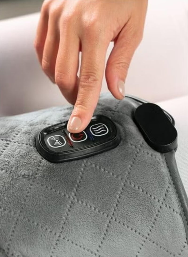 Heated Vibrating Knee Wrap Electric Heating Pad with Vibrations for Knee Pain Relief, Arthritis, Joint and Muscle Stiffness, 2 Heat and 5 Massage Settings for 10 Relaxing Combinations Weighted with Clay Beads for Deep Therapy Adjustable Heated Knee Brace for Legs, Thighs & Calves Soft Plush Fabric Extra-Long 9ft Cord and Auto Shut-Off - Image 5