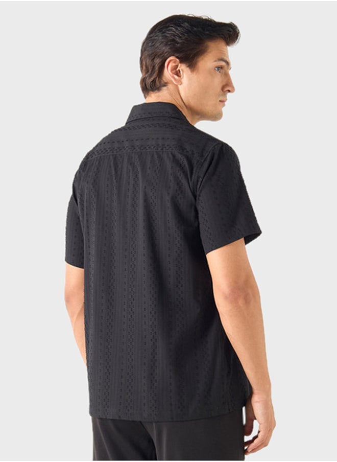 Iconic Textured Button Down Shirt  - Image 2