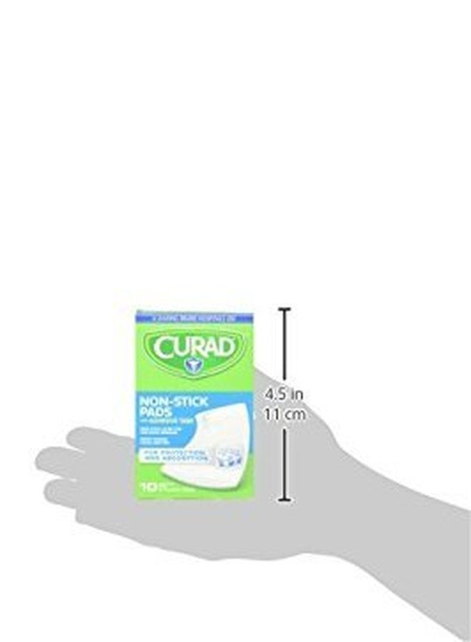 Curad Non-Stick Pads, 2 Inches X 3 Inches with Adhesive Tabs, 10 Count - Image 3