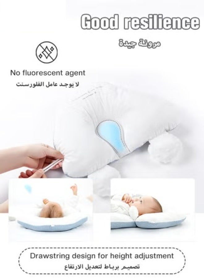 دوكو وسادة نوم حضانة الطفل للرضع الجدد، وسادة تشكيل الطفل مع جانبين مانعين للصدمات، وسادة قطنية ناعمة ضد الانقلاب للأولاد والبنات، ذات جودة عالية جدًا - Image 4