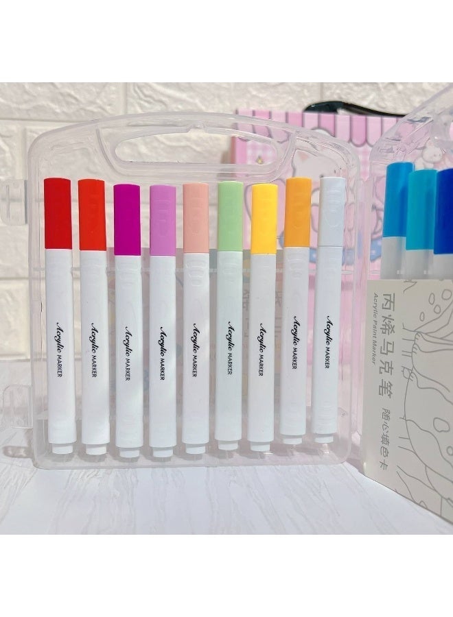 Acrylic Marker Pen Set, 18 Colors for Art, DIY Coloring, and Creative Doodling - Image 1