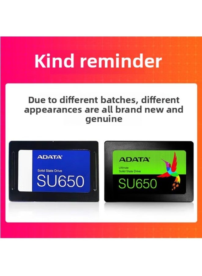 SU650 SATA3.0 SSD SSD Laptop Desktop PC Expansion Interface Multi-platform Compatible-Capacity:SU650（520MB/s）-1TB - Image 1