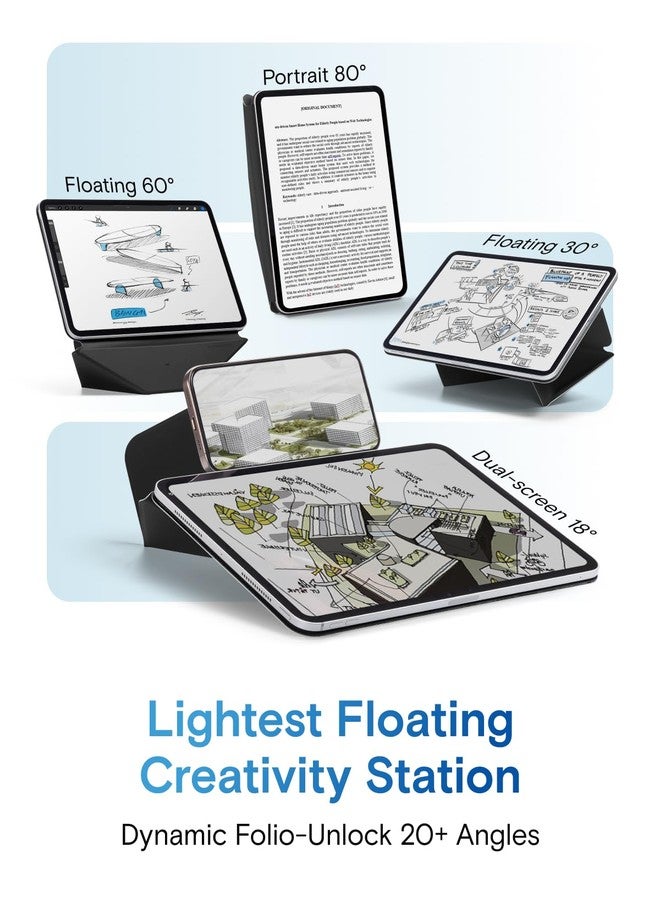 MOFT Dynamic Folio Case for iPad Pro 11 inch(2nd/3rd/4th Generation, 2020/2021/ 2022), Silm Magnetic Stand Case with 20+ Viewing Angles, Auto Wake/Sleep,Jet Black - Image 3