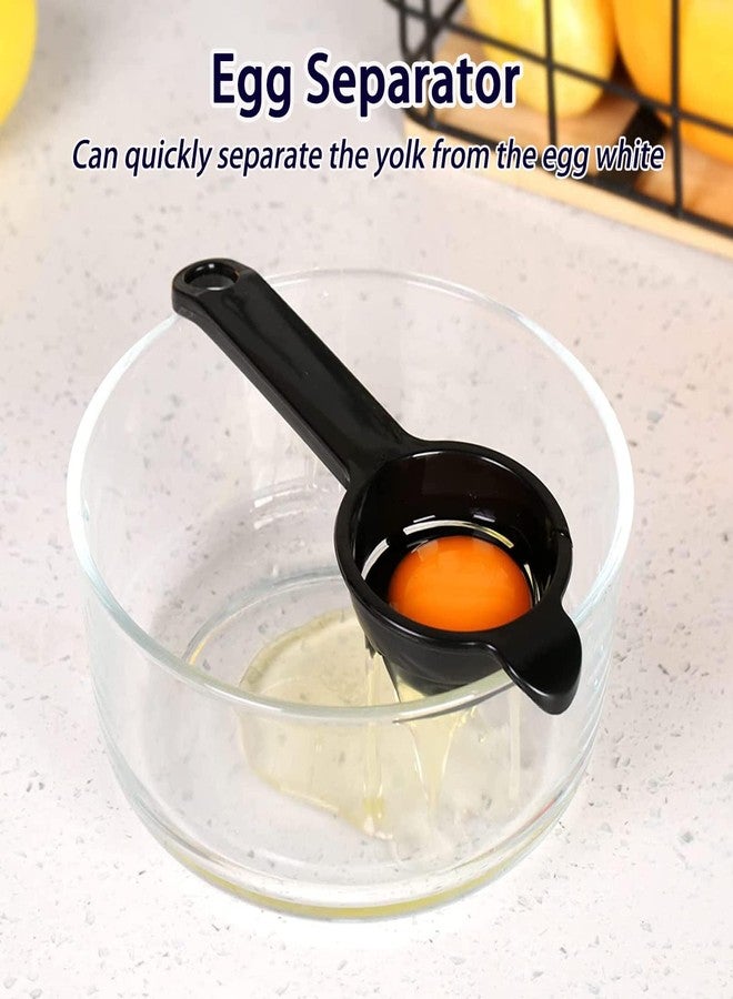 DOTINGHUX Measuring Spoons, Plastic Measuring Spoons Set with Egg Separator 12-Piece,Black - Image 5