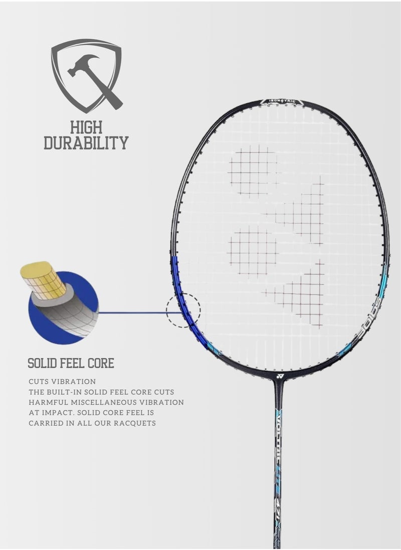 Yonex Voltric Lite 47i Graphite Badminton Racquet | 30 lbs Tension | Lightweight | Durable | Head Heavy Balance | Black, Standard | 4 3/4 inches Grip  - Image 4