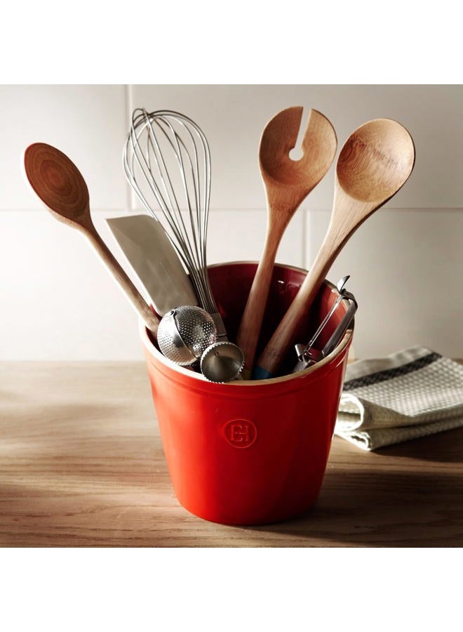 Emile Henry Utensil Pot, Burgundy, - Image 3