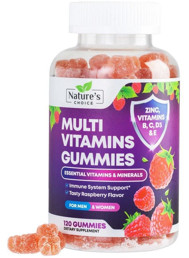Nature's Choice - Multivitamin Gummies For Adults Immune Support Supplement Natural Complete Daily Multivitamin Gummy Vitamins Vegetarian Multi Vitamin A C E B6 B12 For Men & Women 120 Gummy Multivitamins - Image 1