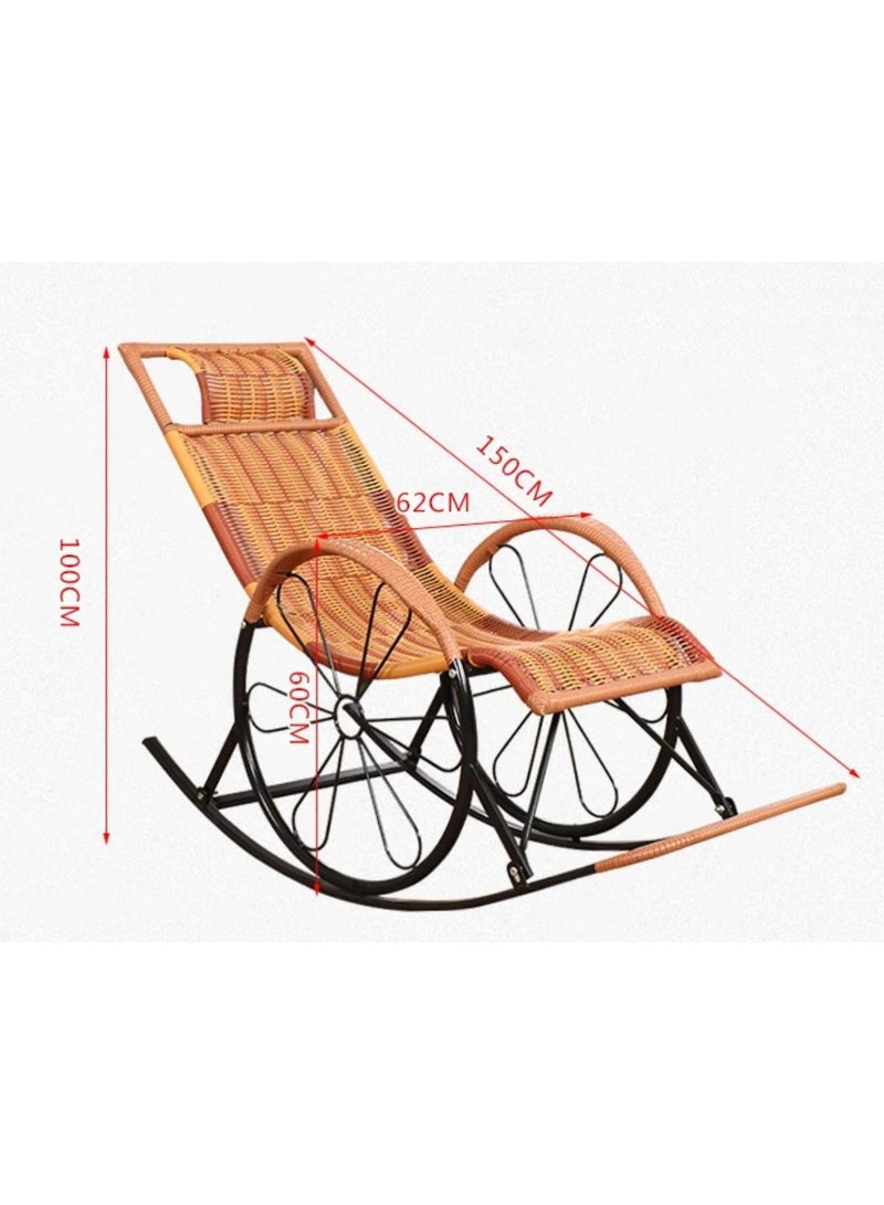 PROYARD Pro yard Bamboo Relaxing Rocking Chair - Image 3