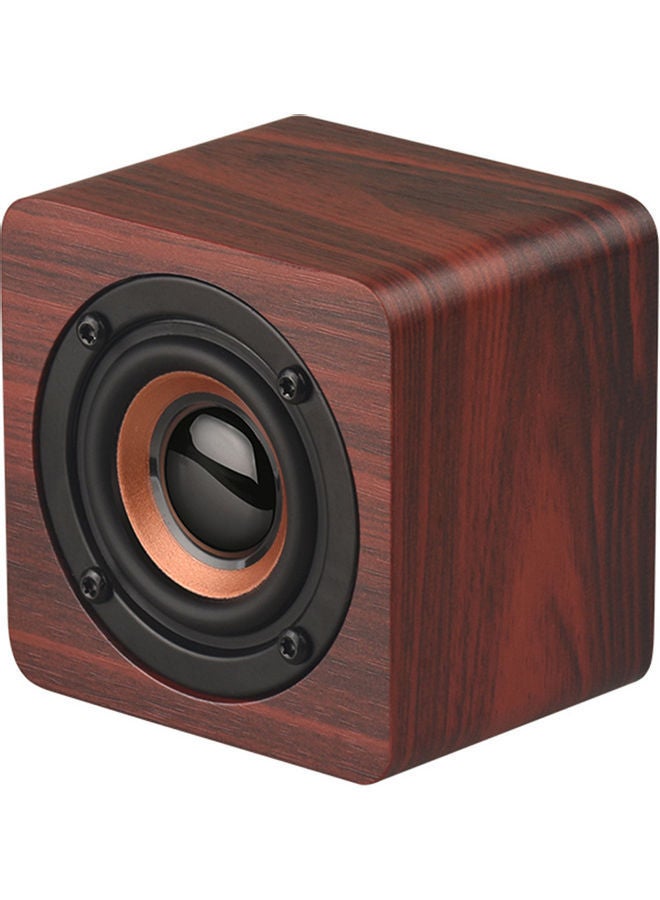 NIBEMINENT Q1 Mini Wooden Speaker Brown  - Image 1
