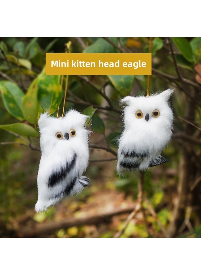 null - Mini Simulation Owl Harry Potter Plush Toy Gift Tree Pendant Partition Decoration-Color:A Mini Owl With A Sling-Dimensions:7.5cm High And 5.5cm Wide - Image 1