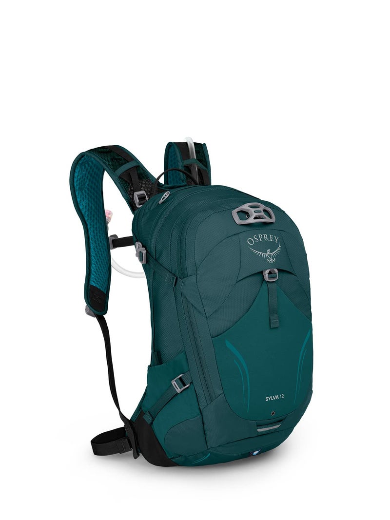 Osprey Sylva 12L Womens Biking Backpack with Hydraulics Reservoir Baikal Green
