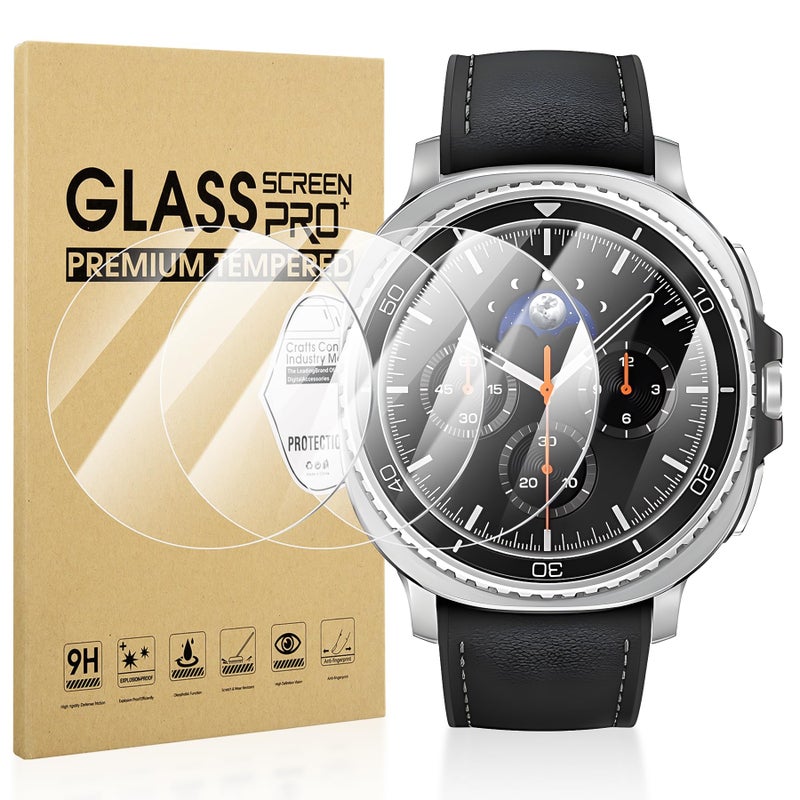 Suoman 4-Pack for Samsung Galaxy Watch 8 Classic 46mm Tempered Glass Screen Protector,HD-Clear Hardness Protective Film for Galaxy 46 mm Smartwatches [Anti-Scratch] - Image 1