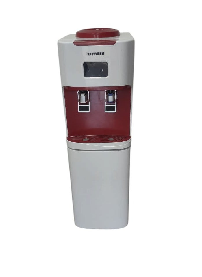 Fresh Fresh water cooler, 2 taps, cold and lukewarm, in white/burgundy color, modern design  - Image 1