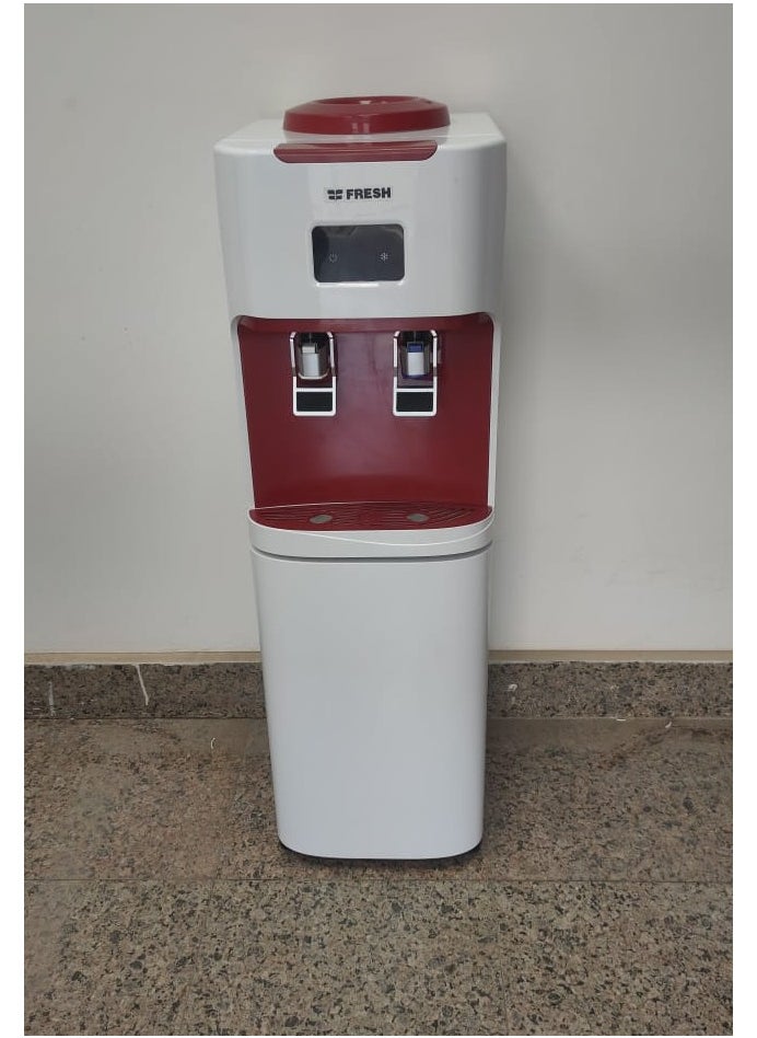 Fresh Fresh water cooler, 2 taps, cold and lukewarm, in white/burgundy color, modern design  - Image 2