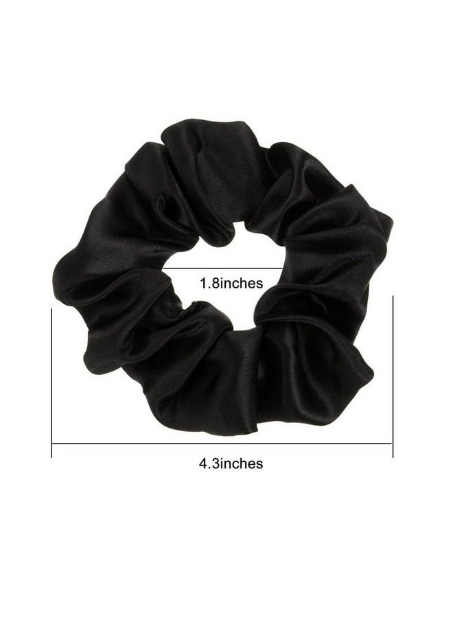 Shidara 12 Pieces 4.3 inch LUXURY Satin Hair Scrunchies for Women Elastic Hair Bobbles Scrunchies Hair Ties for Kids Adults, Elastic Bands Girls Thick Thin Curly 12 Colors - Image 2
