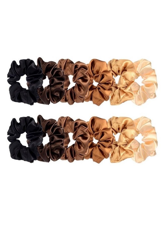 Shidara 12 Pieces 4.3 inch LUXURY Satin Hair Scrunchies for Women Elastic Hair Bobbles Scrunchies Hair Ties for Kids Adults, Elastic Bands Girls Thick Thin Curly 12 Colors - Image 1