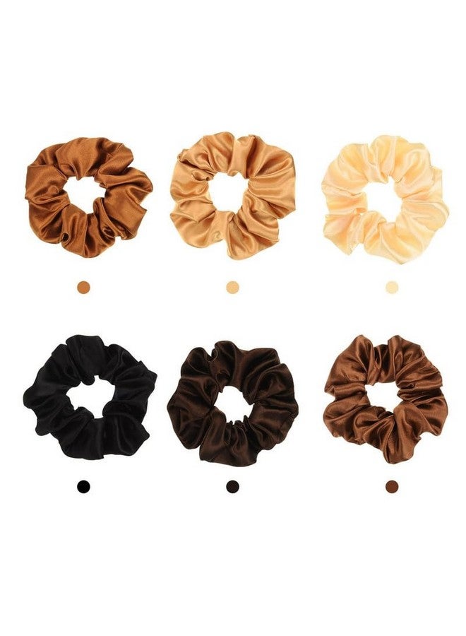 Shidara 12 Pieces 4.3 inch LUXURY Satin Hair Scrunchies for Women Elastic Hair Bobbles Scrunchies Hair Ties for Kids Adults, Elastic Bands Girls Thick Thin Curly 12 Colors - Image 4