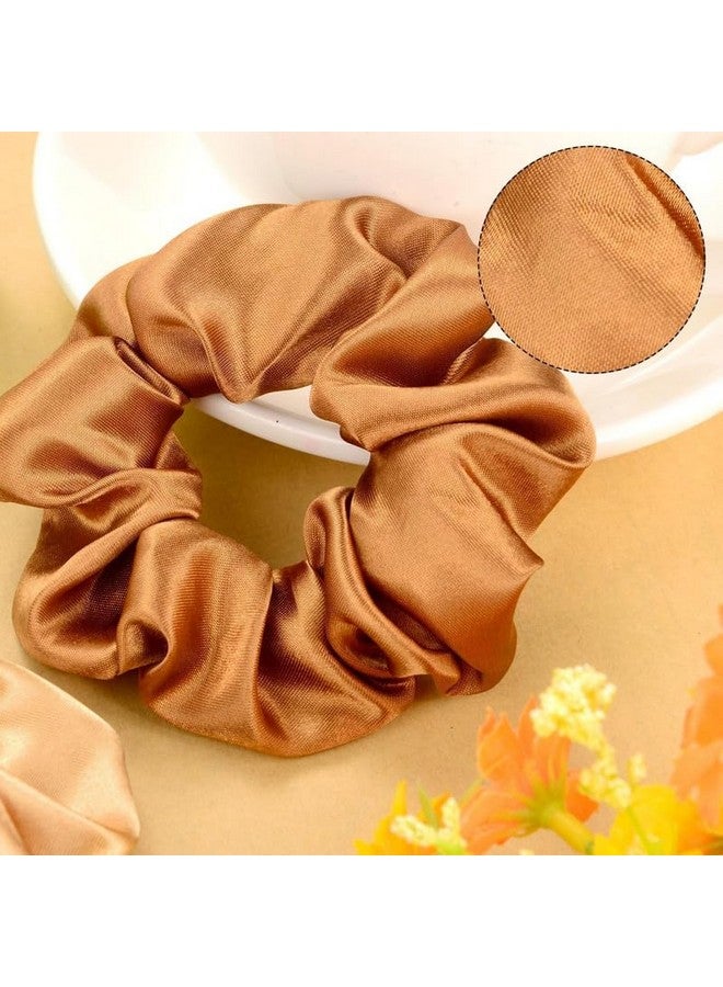 Shidara 12 Pieces 4.3 inch LUXURY Satin Hair Scrunchies for Women Elastic Hair Bobbles Scrunchies Hair Ties for Kids Adults, Elastic Bands Girls Thick Thin Curly 12 Colors - Image 5
