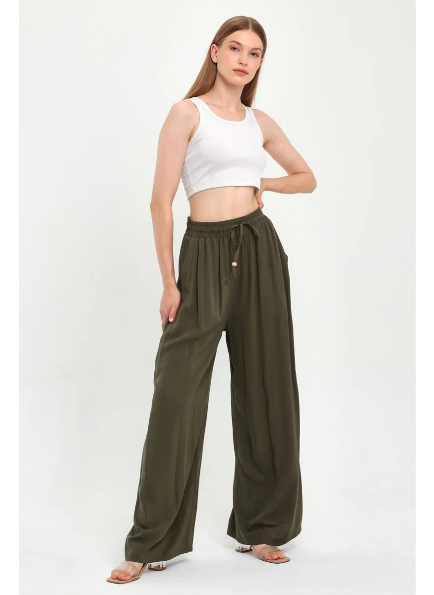 Alexander Gardi Elastic Waist Palazz0 Trousers