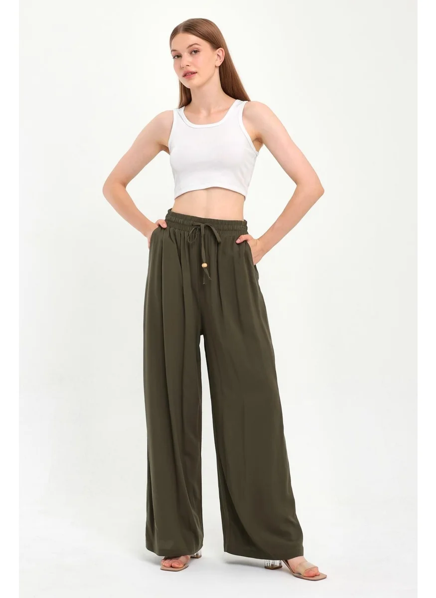 Alexander Gardi Elastic Waist Palazz0 Trousers