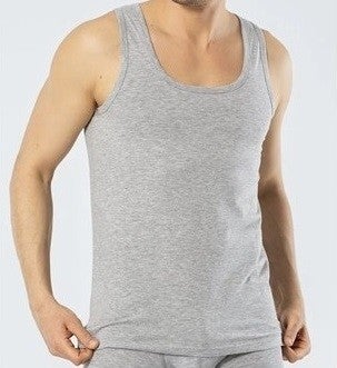 KYC Shopping 6 Pack Economic Grey Classic Cotton Strap Premium Undershirt  - Image 2