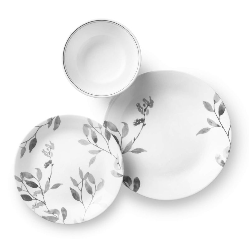 Corelle Boutique Misty Leaves 12-Piece Dinnerware Set  Service for 4 - Image 3