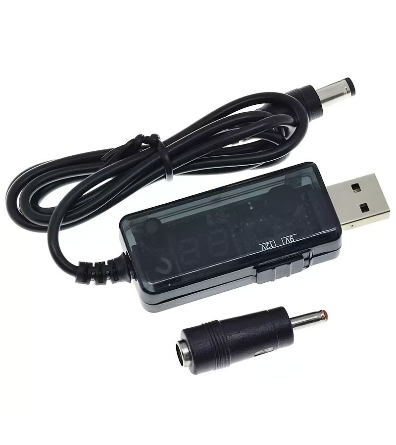 كابل USB إلى DC معزز 5V إلى 9V 12V كابل شحن مع شاشة عرض رقمية DC5.5 3.5 لجهاز الراوتر - Image 3