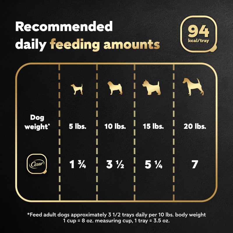 Cesar Filets in Gravy, Adult Wet Dog Food, Filet Mignon Flavor, Wet Food for Dogs, 3.5 oz Trays, 24 Count - Image 5