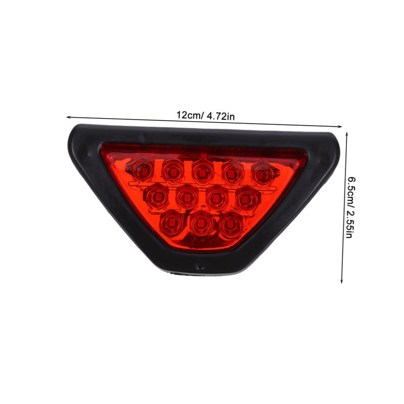 مصباح خلفي مثلثي LED عالي الوضوح يعمل بالوميض للسكوتر لتعزيز سلامة السيارة ومنع الاصطدام الخلفي - Image 3