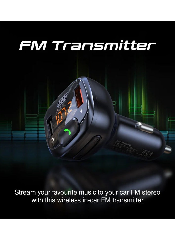 PROMATE - FM Transmitter Kit with Handsfree & Quick Charge 3.0 - Image 1
