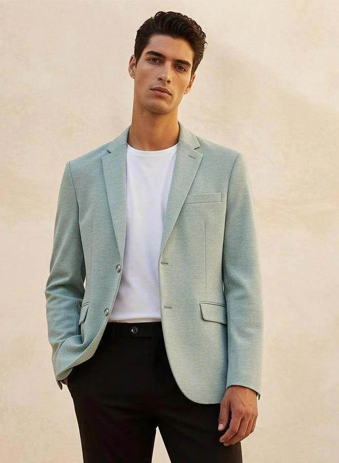 Iconic Iconic Regular Fit Notch Lapel Blazer