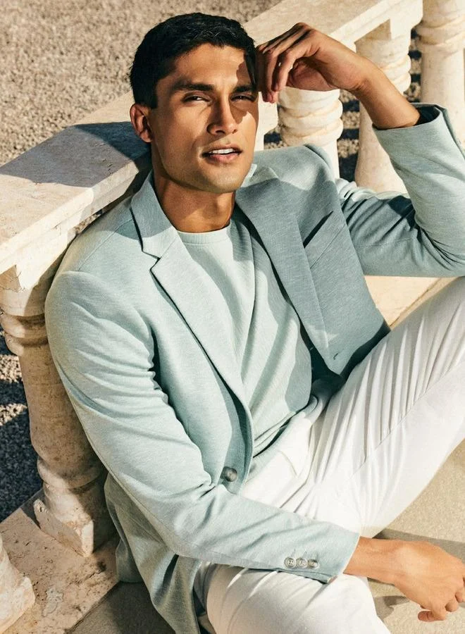 Iconic Iconic Regular Fit Notch Lapel Blazer