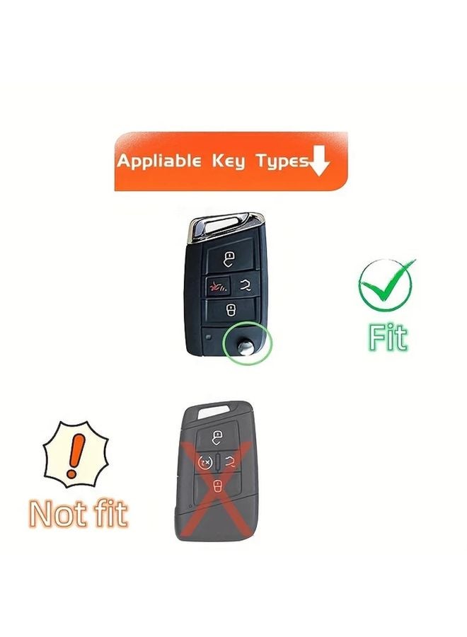 Pink Key Fob Cover for Volkswagen Atlas Golf GTI Jetta Tiguan Full Protection 4 Buttons - Image 3