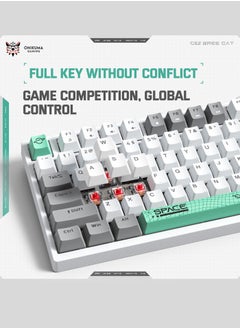onikuma G38 Mechanical Gaming Keyboard with Brown Switches, 80% Compact Keyboard, 98 Keys, 6 Colors Backlit Keyboard for PC,MacBook,Laptop, Desktop, Wired Computer Keyboard for Windows  - Image 3