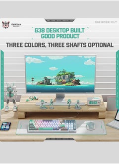 onikuma G38 Mechanical Gaming Keyboard with Brown Switches, 80% Compact Keyboard, 98 Keys, 6 Colors Backlit Keyboard for PC,MacBook,Laptop, Desktop, Wired Computer Keyboard for Windows  - Image 5