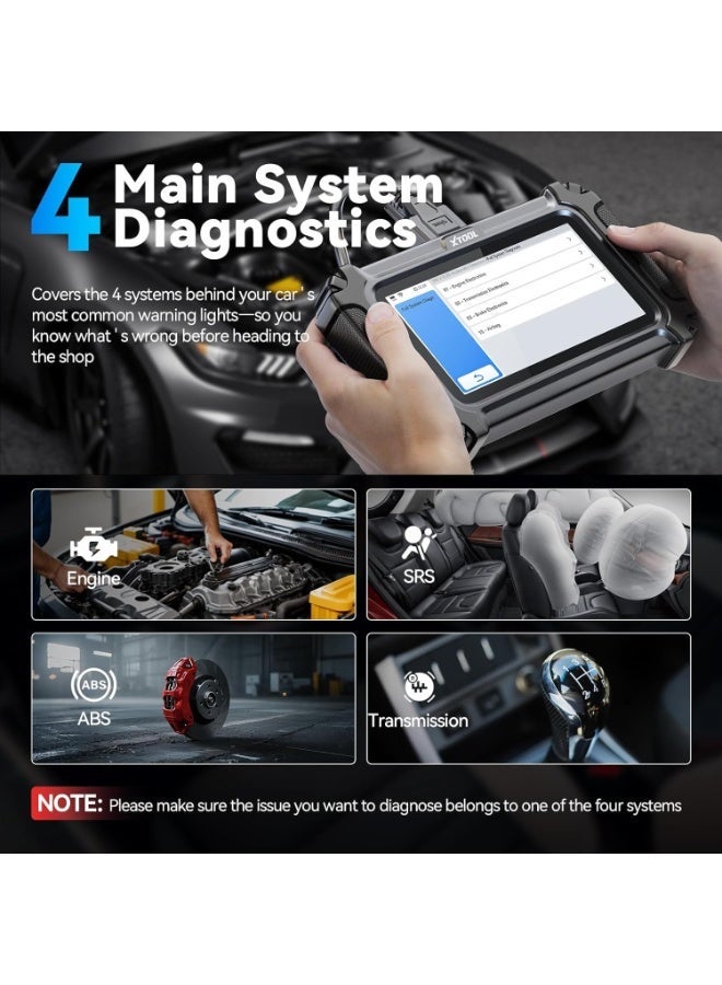 أداة اكس  Xtoule D5S OBD2 الماسح الضوئي مع شاشة تعمل باللمس ، قارئ رمز للسيارات والشاحنات مع 16 إعادة تثبيت ، استشعار كرنك تعلم ، تعلم الخانق ، EPB ، FCA ، يمكن FD ل GM ، محرك ABS SRS أداة تشخيص أعطال السيارة - Image 3