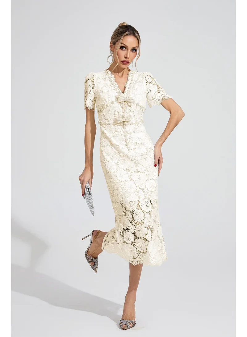 Catchall  Oriel Lace Midi Dress for Women | Best Price UAE